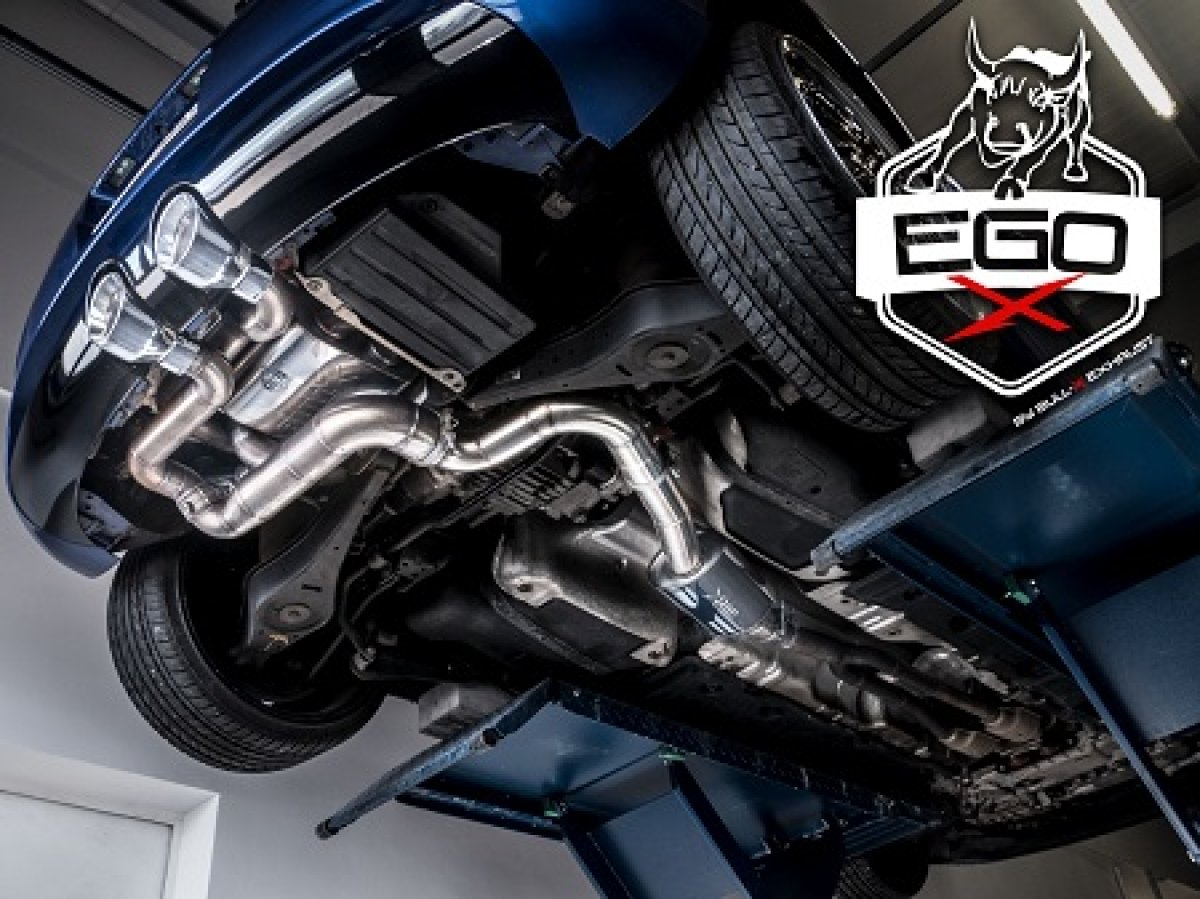 EGO-X Abgasanlage 3,5" mit 3" MSD für VW Golf 6 R / Golf 5 R32