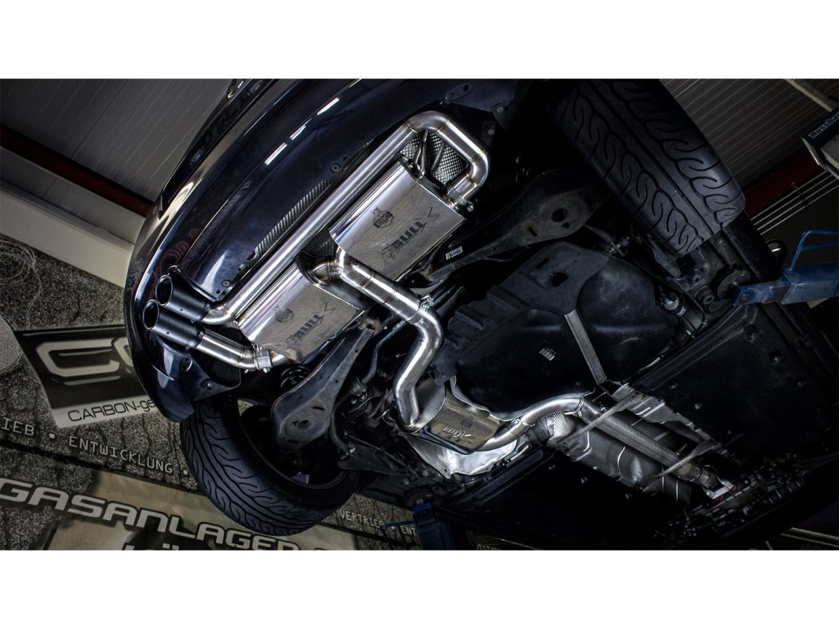 EGO-X Abgasanlage 3" linksseitig VAG 2.0 T(F)SI FWD (Golf 5, A3 8P, Leon 1P) (mit ECE*)