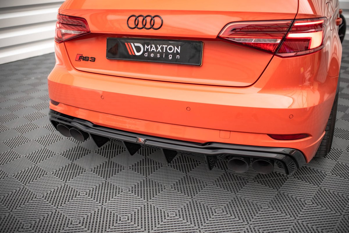 Maxton Heck Ansatz / Diffusor V.2 für Audi RS3 Sportback 8V Facelift schwarz Hochglanz